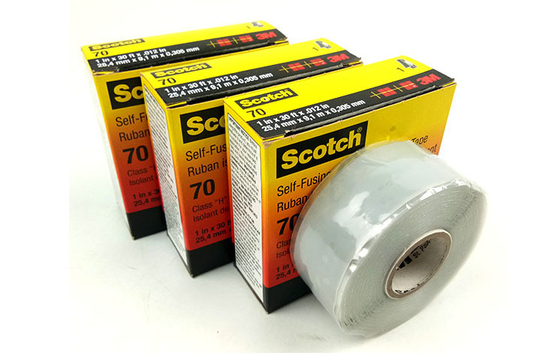 Zelf Smeltende Silicone Rubber Elektroband 70 0.3mm Op hoge temperatuur
