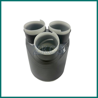 Donkergrijze siliconen rubber 3 Way Cold Shrink Cable Breakout Boot voor individuele kabelfasen bescherming