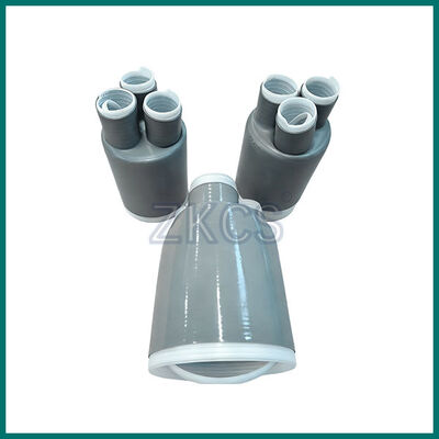 Koud krimpen breakout. Pneumatische uitbreiding 3-vinger siliconen rubber kabel breakout voor 12/20kV stroomsystemen.